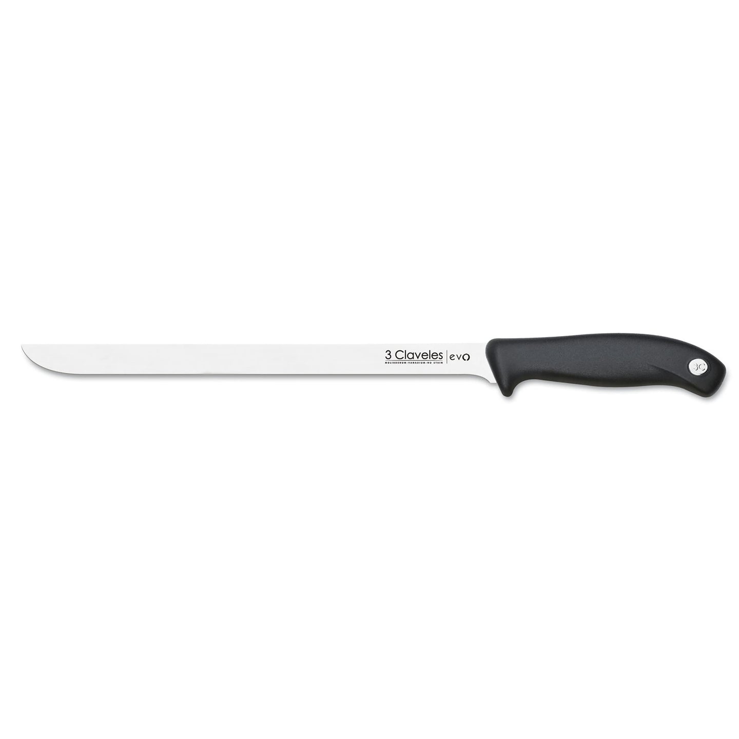 CUCHILLO JAMONERO 25CM ACERO INOX 3CLAVELES